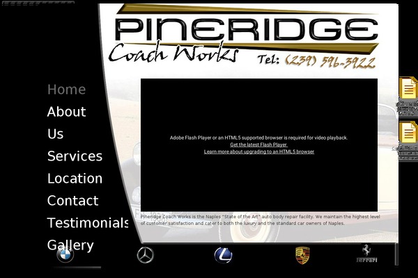 pineridgecoachworks.com site used Niche_custom