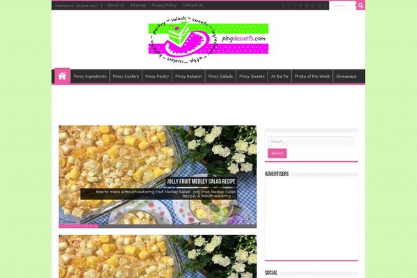 Foodie Pro theme site design template sample