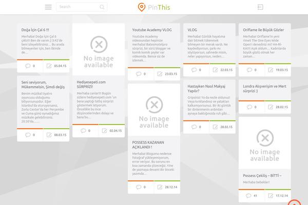 PinThis theme site design template sample