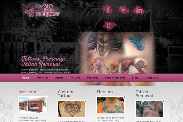 pinkelephanttattoo.com site used Feather