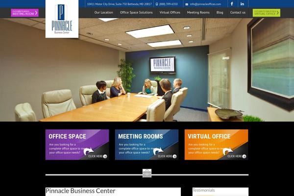 Pinnacle theme site design template sample