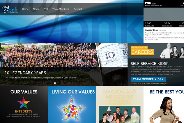 Pinnacle theme site design template sample