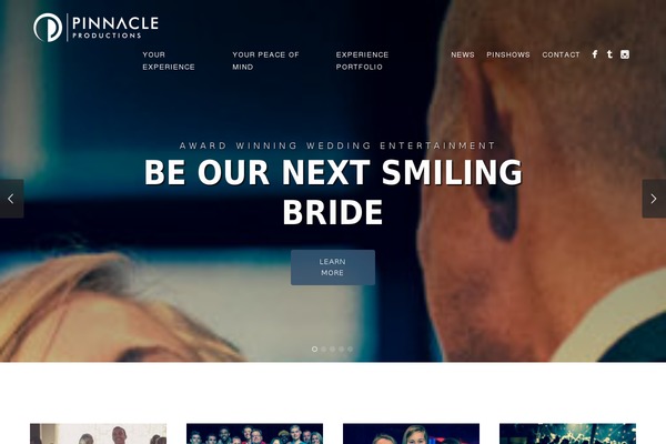 Pinnacle theme site design template sample