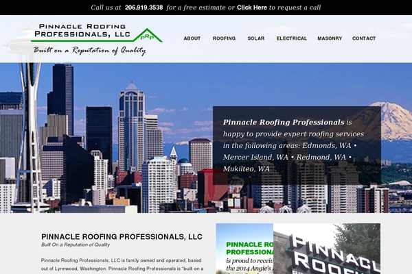 Pinnacle theme site design template sample