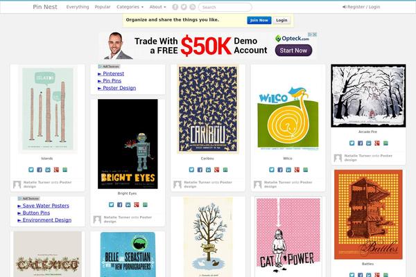 Pinclone theme site design template sample