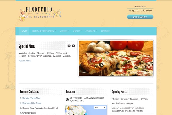 Diner theme site design template sample