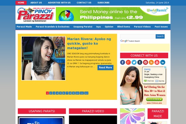 pinoyparazzi.com site used Newspaper4ad