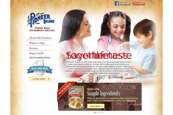 Pioneer theme site design template sample