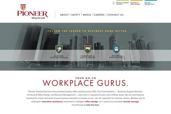 Pioneer theme site design template sample