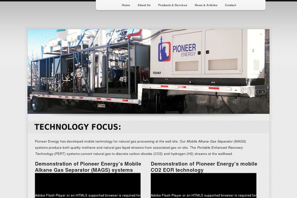 Pioneer theme site design template sample
