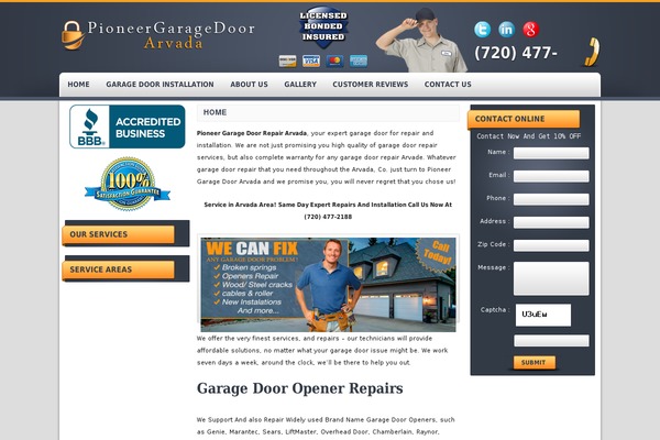 pioneergaragedoorarvada.com site used Ars-locksmith
