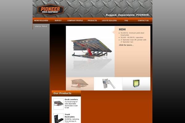 Pioneer theme site design template sample