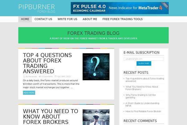Blueblog theme site design template sample