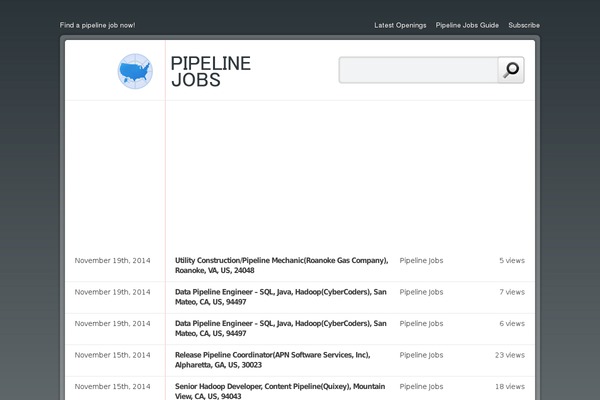 Pipeline theme site design template sample
