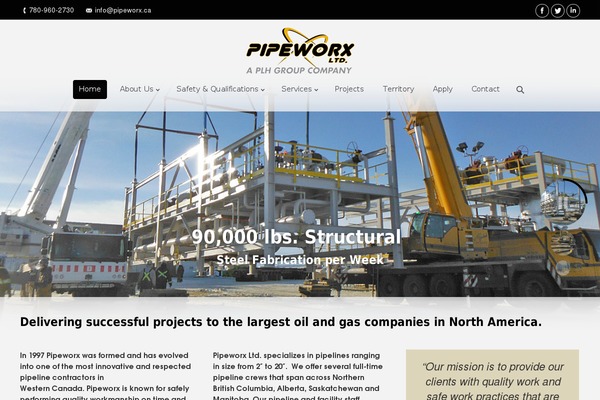 pipeworx.ca site used Pipeworx