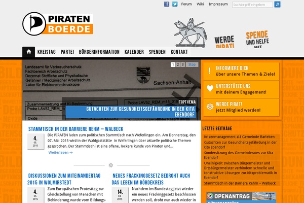 Piratenkleider theme site design template sample