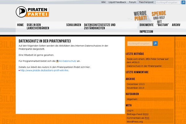 Piratenkleider theme site design template sample