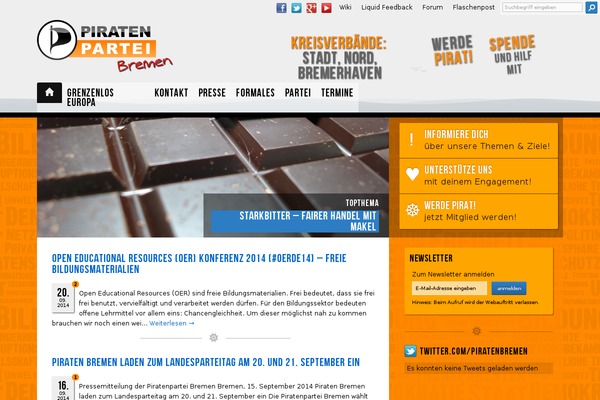 Piratenkleider theme site design template sample