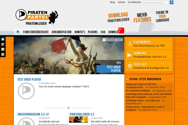 Piratenkleider theme site design template sample