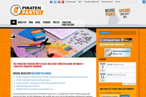Piratenkleider theme site design template sample
