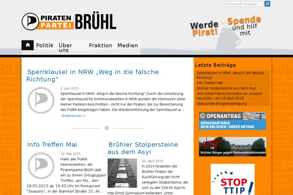 Piratenkleider theme site design template sample
