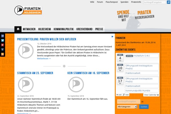 Piratenkleider theme site design template sample