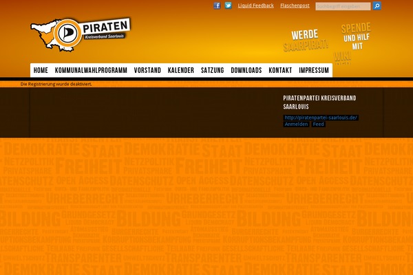 Piratenkleider theme site design template sample