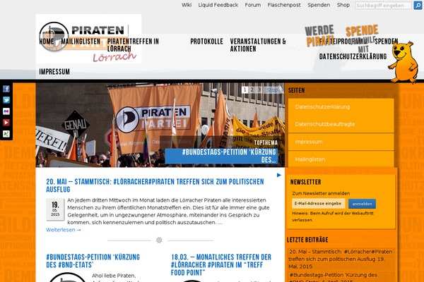 Piratenkleider theme site design template sample