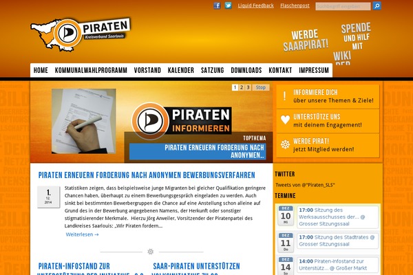 Piratenkleider theme site design template sample