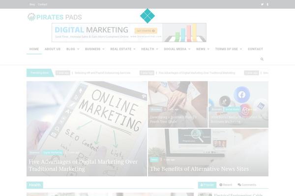 piratepad.ca site used Eximious Magazine