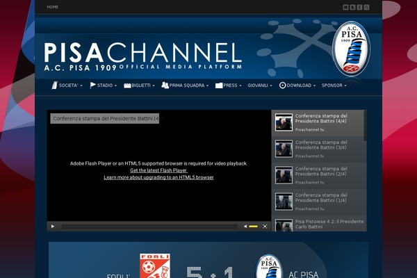 pisachannel.tv site used Pisa