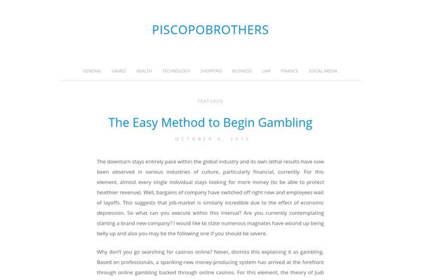 piscopobrothers.com site used Simple Style