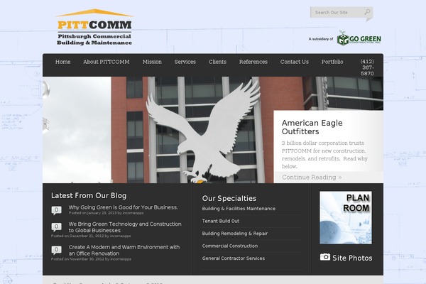 Paradigm theme site design template sample