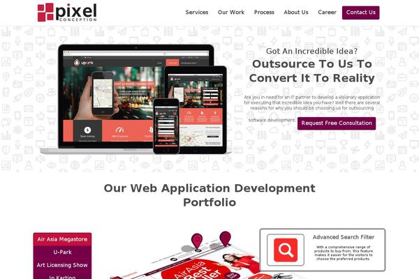 Pixel theme site design template sample