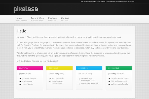 Modular theme site design template sample