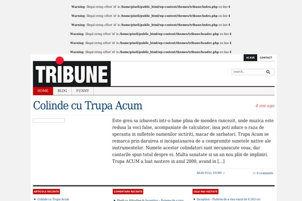 Tribune theme site design template sample