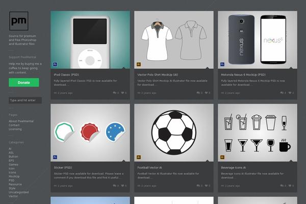 Gridlocked theme site design template sample