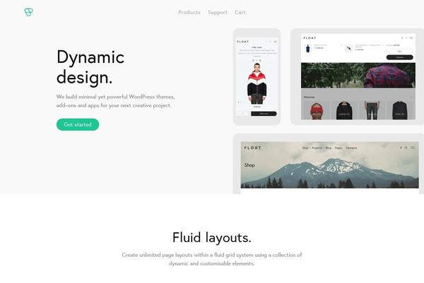 Float theme site design template sample