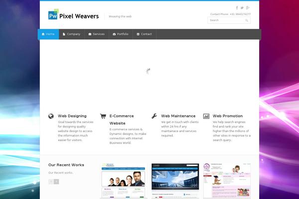 Pofo theme site design template sample