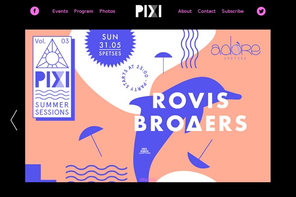 Pixi theme site design template sample