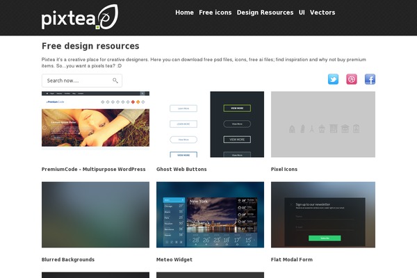 pixtea.com site used Squarecode-wp
