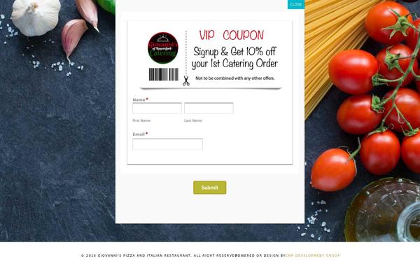 pizzagio.net site used Dine & Drink