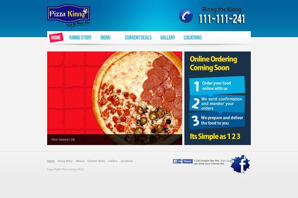 King theme site design template sample