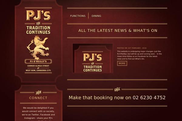 pjoreillys.com.au site used Pjs
