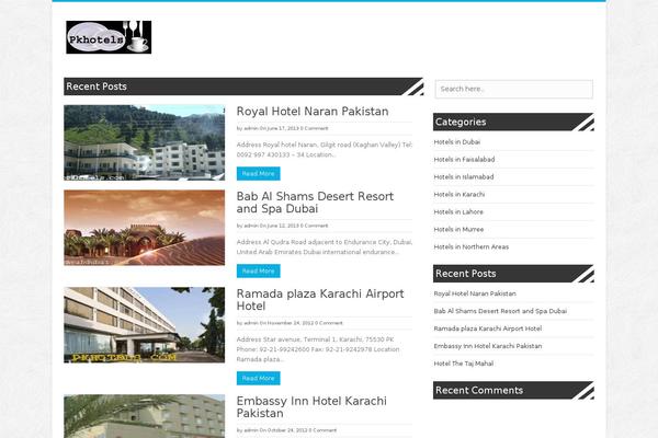 Hotels theme site design template sample