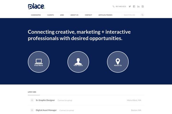 Place theme site design template sample