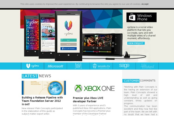 plainconcepts.com site used Plainconcepts