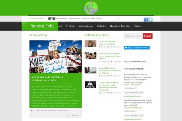 Reporter theme site design template sample