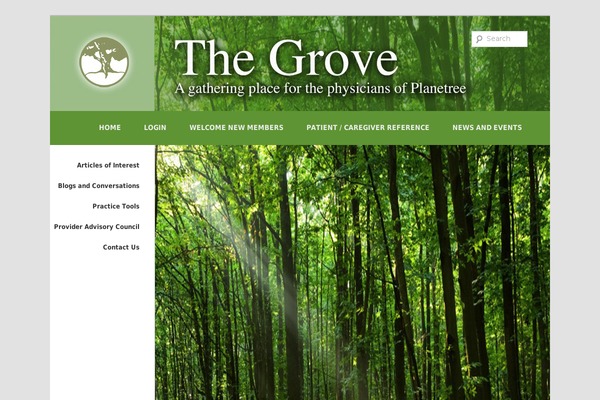 GROVE theme site design template sample