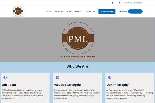 Site using Jobmonster-addon plugin